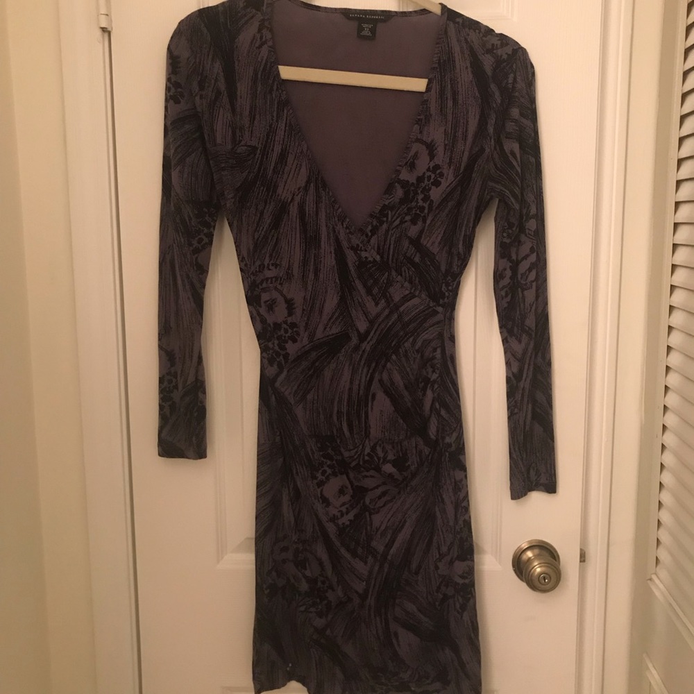 Stretch cotton wrap dress